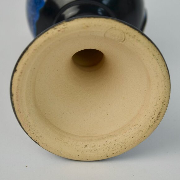 1994 Renaissance Festival Blue Drip Wine Goblet Deneen Pottery - Picture 7 of 7